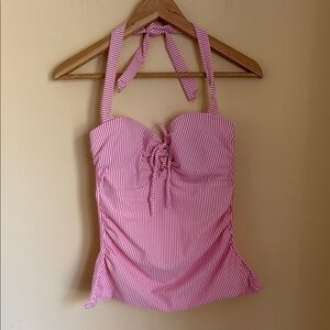 Draper James Pink Carnation and White Striped Top Sz Small